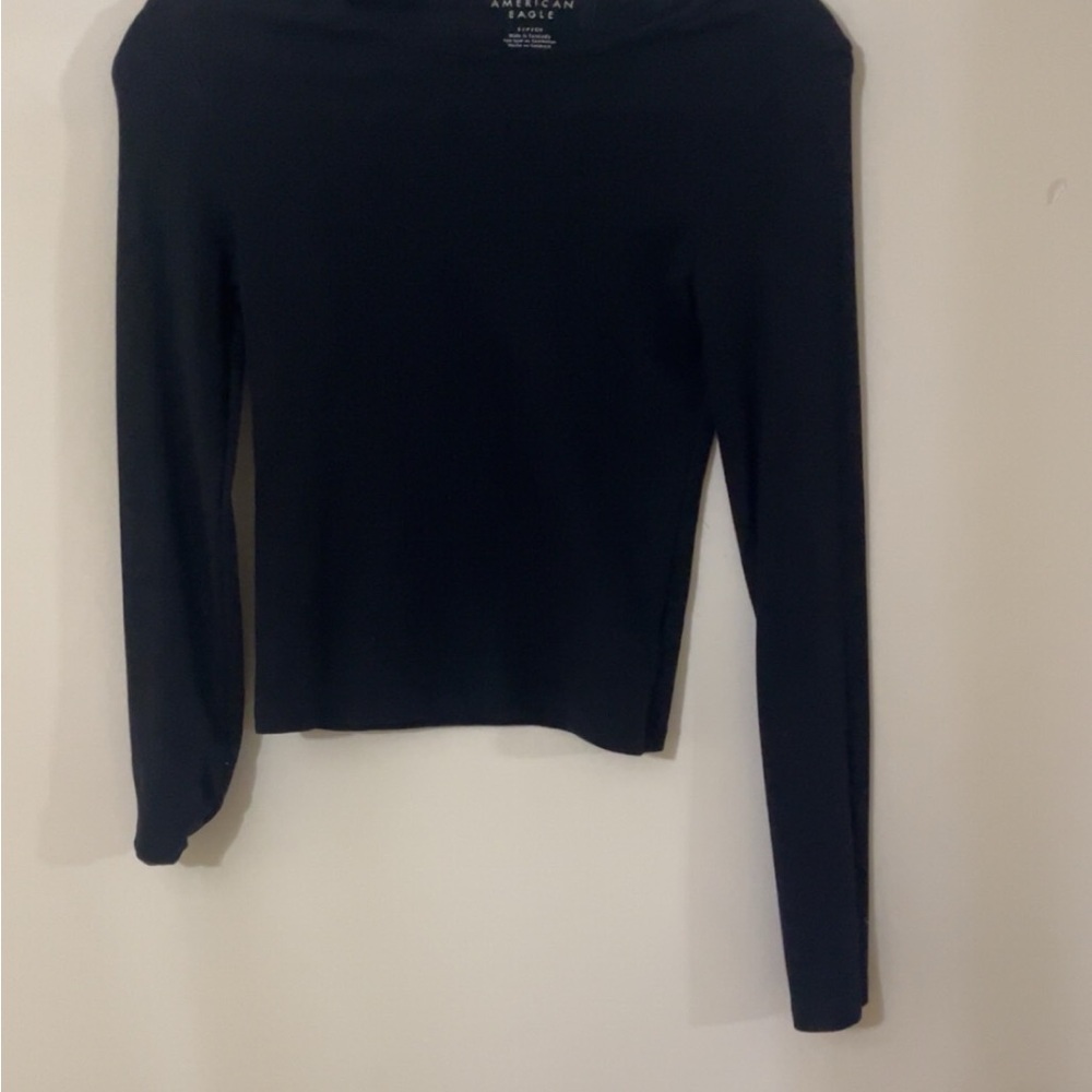 American Eagle Outfitters Black Long Sleeve Tee